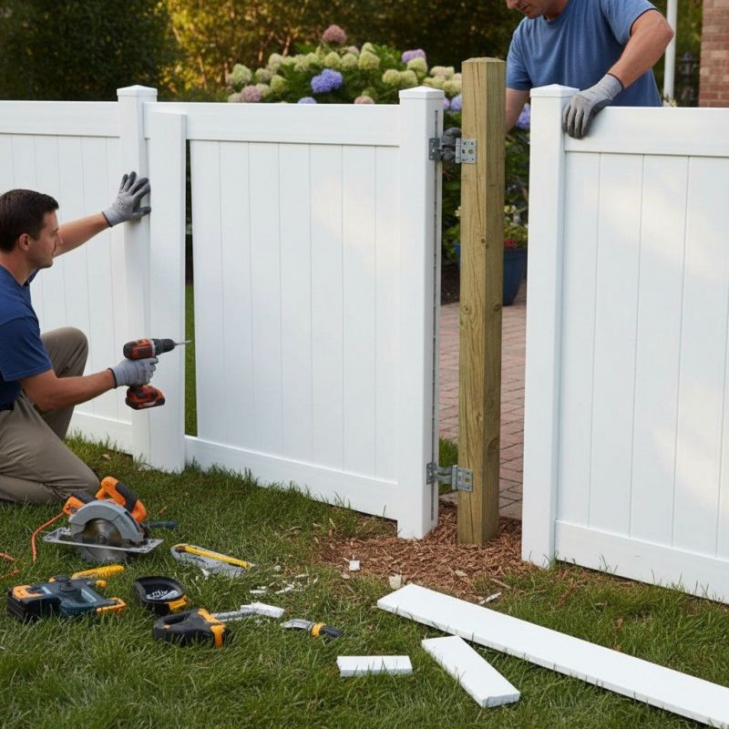 Local Vinyl Fence Service pros at work